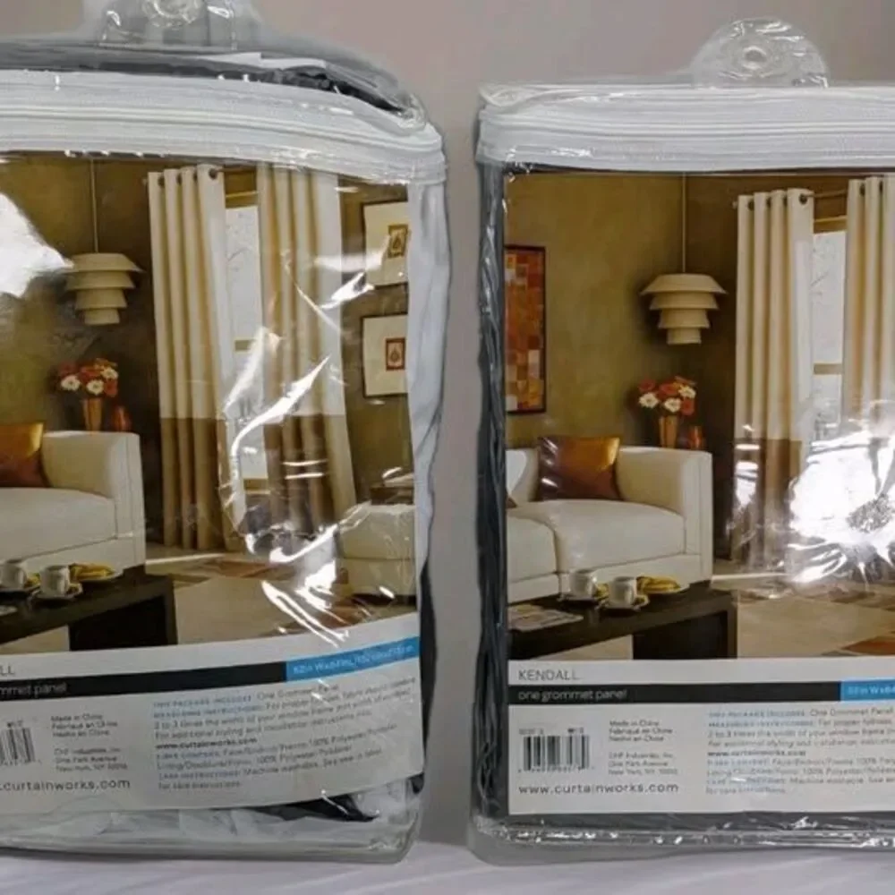 Curtainworks Kendall White Grommet 52x84 Curtain Panels Light Filtering  - Set o